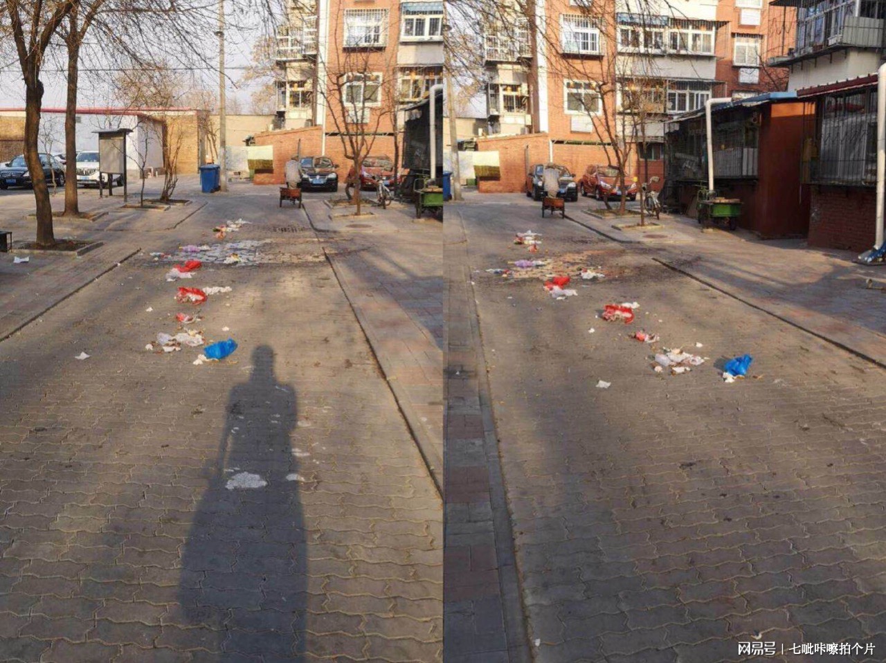 津一小区道路垃圾不断 难通行