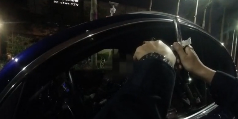 女司机遇＂猎虎＂不配合 大喊：你砸我玛莎拉蒂啥意思